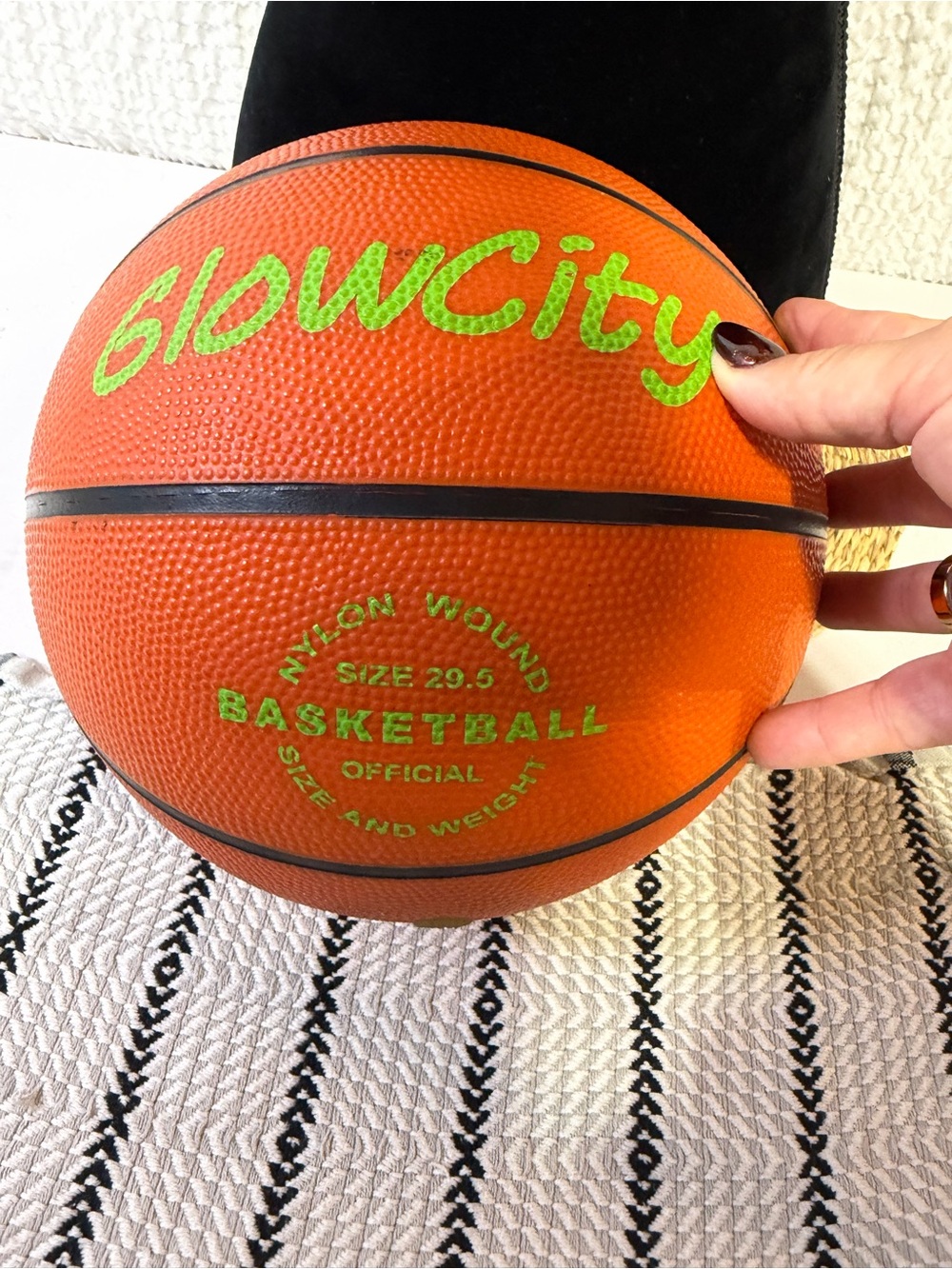 Orange and Lime Basketball by